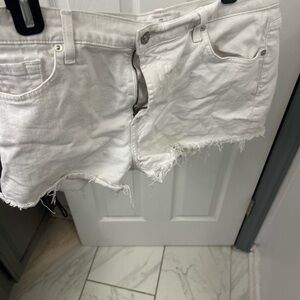 7 FOR ALL MANKIND white jean shorts.
